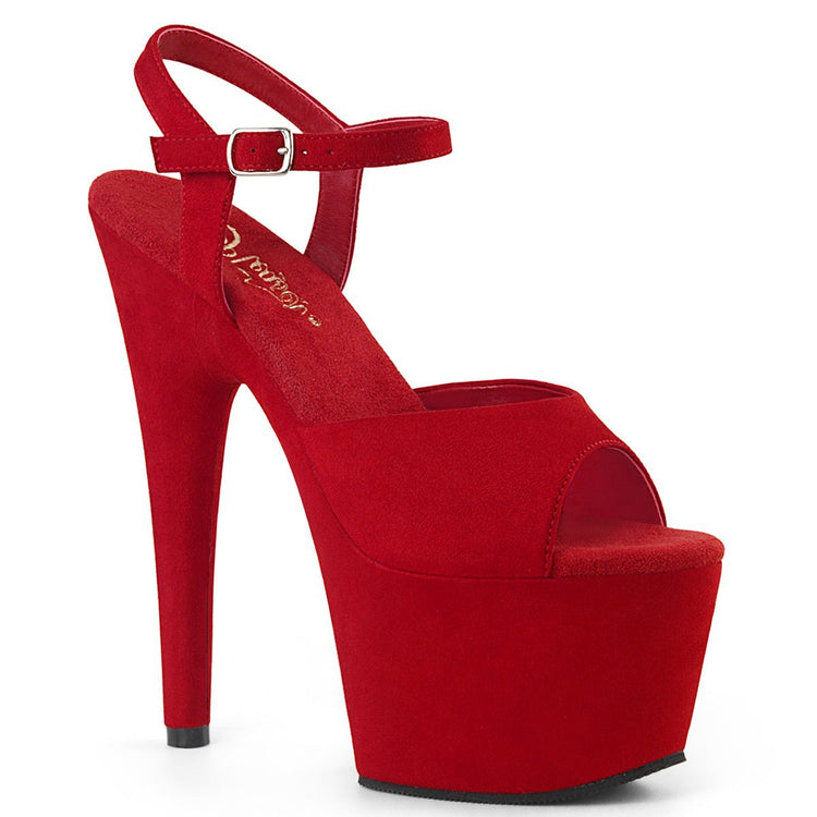 ADORE-709FS Red Faux Suede/Red Faux Suede