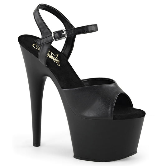 ADORE-709 Blk Faux Leather/Blk Matte