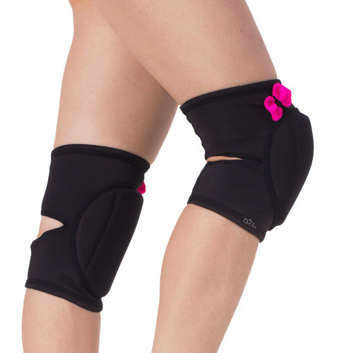 Classic knee pads – Black Pretty Pink